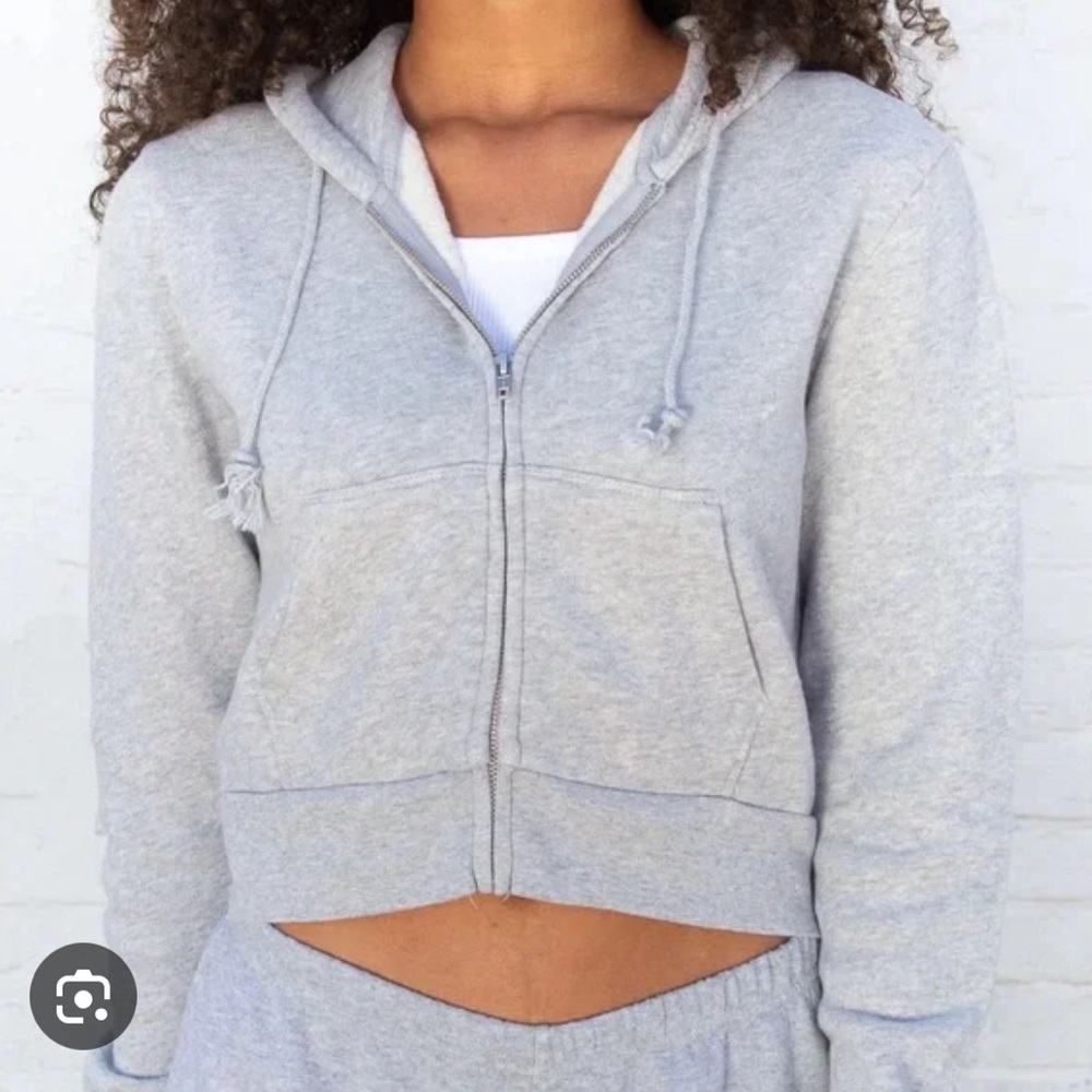 Brandy Melville Gray Crystal Hoodie